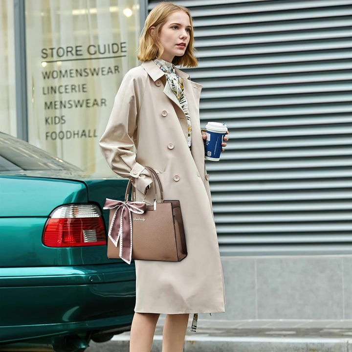 DORRISO Elegant Damen Handtasche Leicht Henkeltasche mit Mode Schick Schleife Schultertasche für Ein