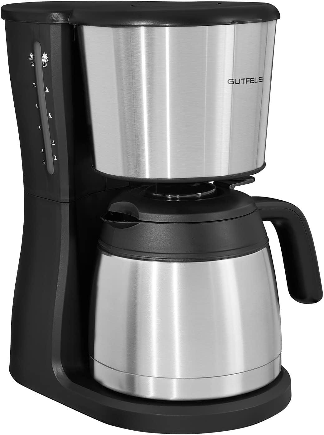 Gutfels Filterkaffemaschine COFFEE 2030 | 1,25 Liter Volumen für max. 12 Tassen | 980 Watt | Thermos