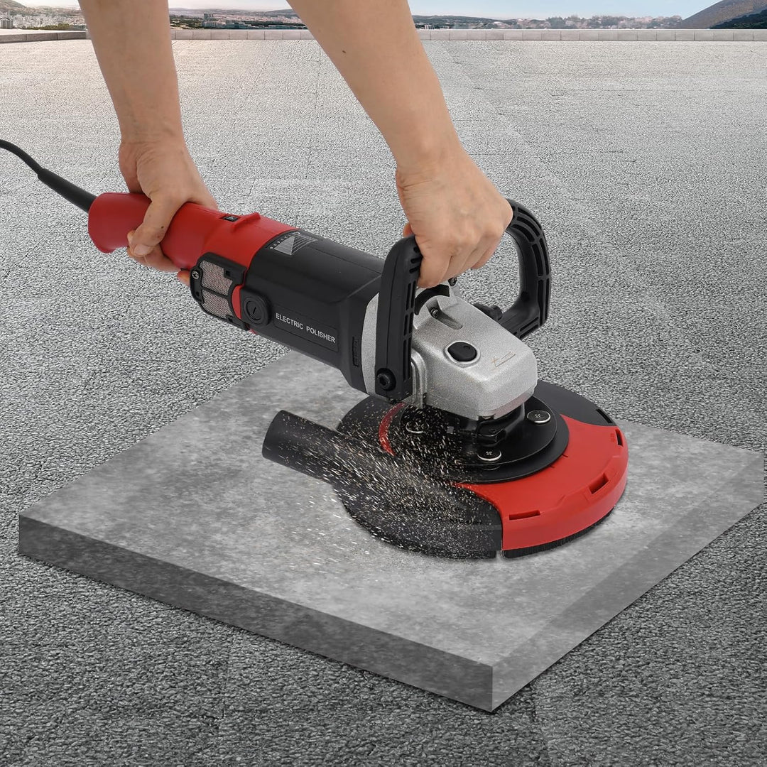 Betonschleifer 180mm mit Absaugung und 1580W Motor für Beton Stein | Staubfreie Schleifmaschine mit