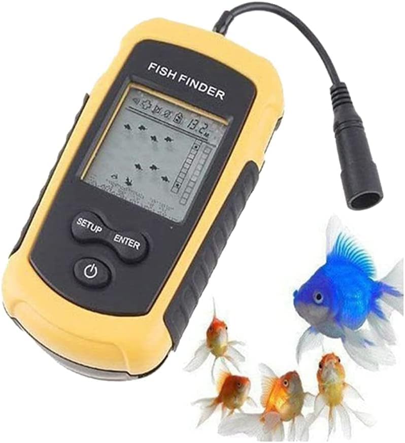 A31DS Fischfinder 100m Tragbar Echolot Sonar Sensor LCD Alarm Fischfinder Fischortungsgerät Wireless