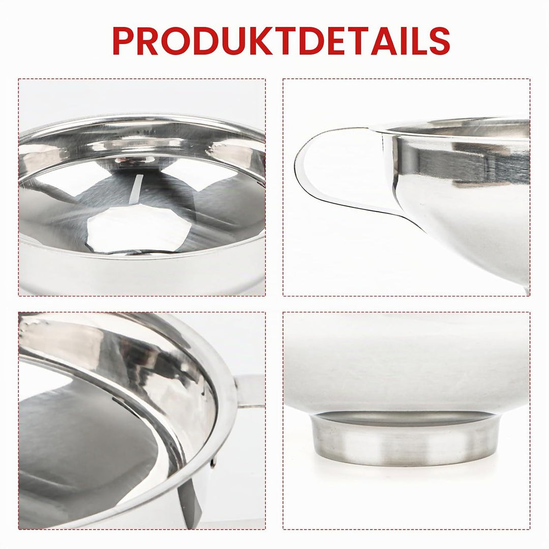 Edelstahl Trichterset 4-teilig mit Einmachgläser Heber &amp; Trichter - 3 Grössen Küchentrichter Set für