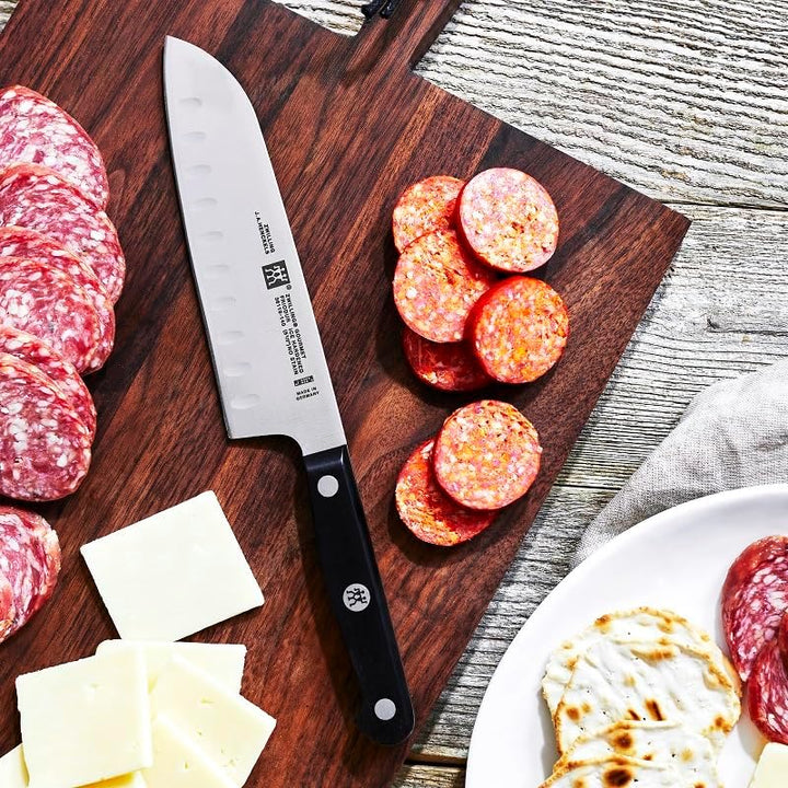 ZWILLING Gourmet Messer-Set, 2-teilig (Spick/Garniermesser 10 cm, Santokumesser 18cm), Rostfreier Sp