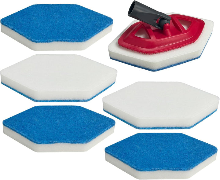 6 Pack Bad und Wanne Mop Nachfüllungen Ersatz Kompatibel mit Vileda Bath Magic Bad Multi-Oberflächen