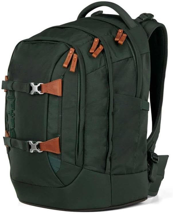 Satch pack Nordic Skandi Edition Schulrucksack Set 2tlg. inkl. Schlamperbox (Nordic Forest Green), N