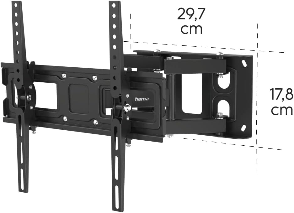Hama TV Wandhalterung Schwenkbar &amp; Neigbar 32–75 Zoll (81–191 cm) – Vollbeweglich, Ausziehbar, VESA