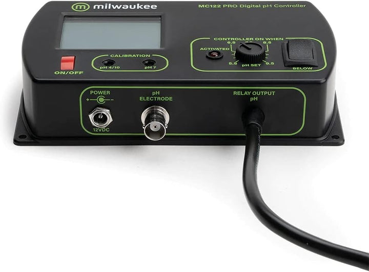 pH-Controller/Regler Milwaukee MC122 PRO inkl. pH-Elektrode, pH-Computer für Aquarium, Spa, Teich un