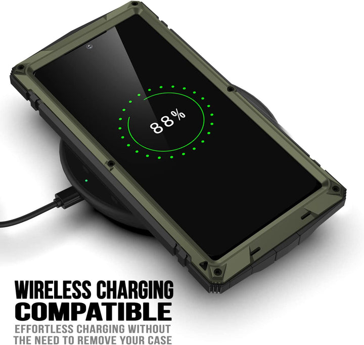 MIYIYQP Kompatibel mit Samsung Galaxy S23 Ultra 5G Metall hülle, Powerful Hybrid Schutz stossfest wa