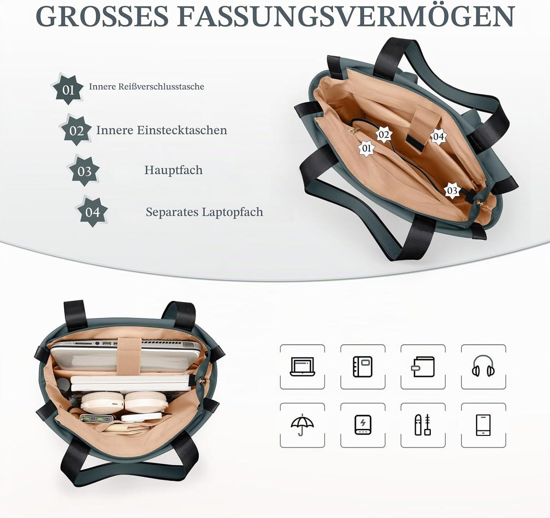 GOLF SUPAGS Convertible Laptop-Rucksack für Frauen Casual Daypack Notebook Tote Bag für Arbeit Hochs