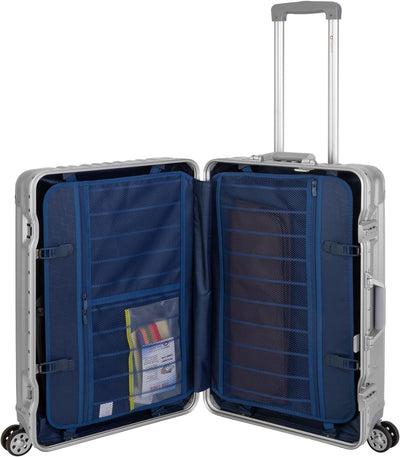 Travelhouse London Koffer Silber S-55cm, M-65cm, L-77cm · 3er-Set · Alu Rahmen · Polykarbonat Hartsc