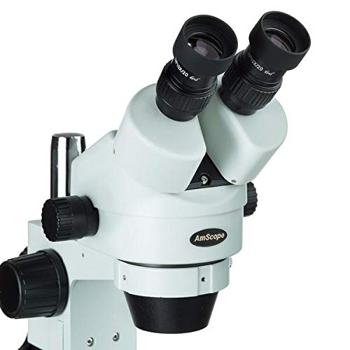 AmScope SMDG-2T-6WB Neues Doppelte Lit 6W LED Trinokulares Stereo Zoom Mikroskop, 7X-45X
