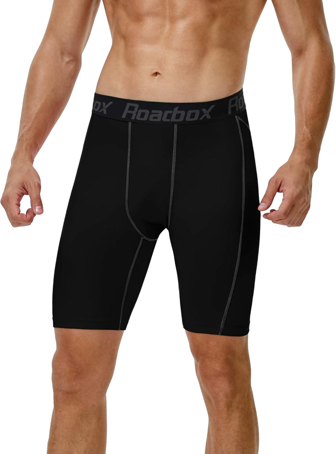 Roadbox 1 oder 3 Pack Herren Kompressionsshorts, Schnelltrocknendes Baselayer Unterhose Tights Kurz