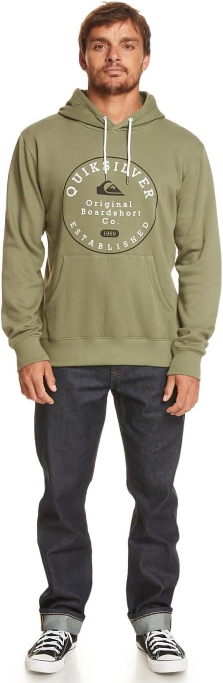 Quiksilver Herren Circle Trim Hood Sweatshirt (1er Pack) XS Four Leaf Clover, XS Four Leaf Clover