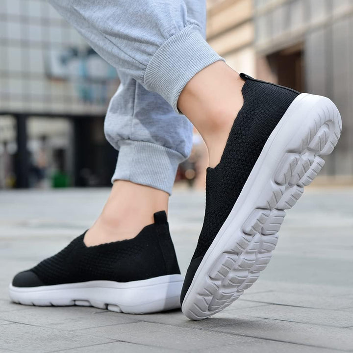 Puxowe Herren Slip On Schuhe Stricken Atmungsaktiv Leicht Freizeitschuhe Sneaker Shoes Männer 41 EU