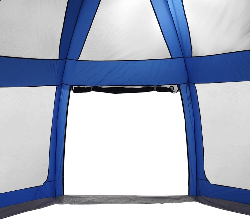 Poolzelt mit abnehmbarem Überzelt Netzwänden Azurblau 510x510cm 510 x 510 cm Azurblau, 510 x 510 cm