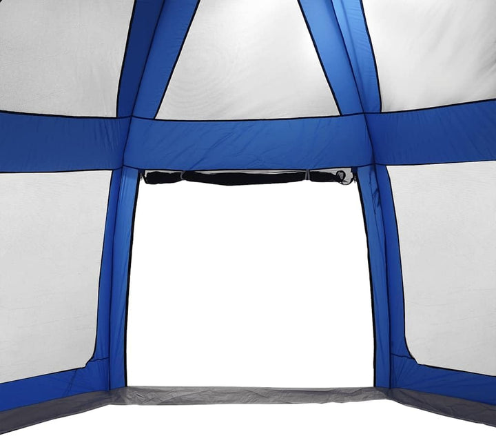 Poolzelt mit abnehmbarem Überzelt Netzwänden Azurblau 510x510cm 510 x 510 cm Azurblau, 510 x 510 cm