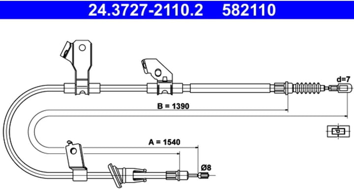 ATE 24372721102 Seilzug, Feststellbremse