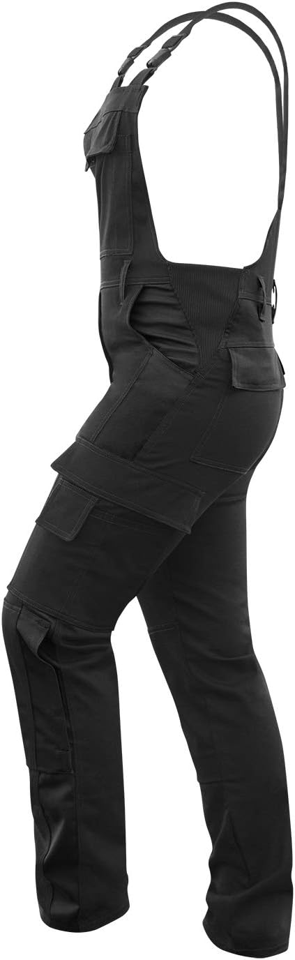 strongAnt Latzhose Damen stretch Arbeitshose für Frauen mit Kniepolstertaschen Baumwolle Cargo Hose