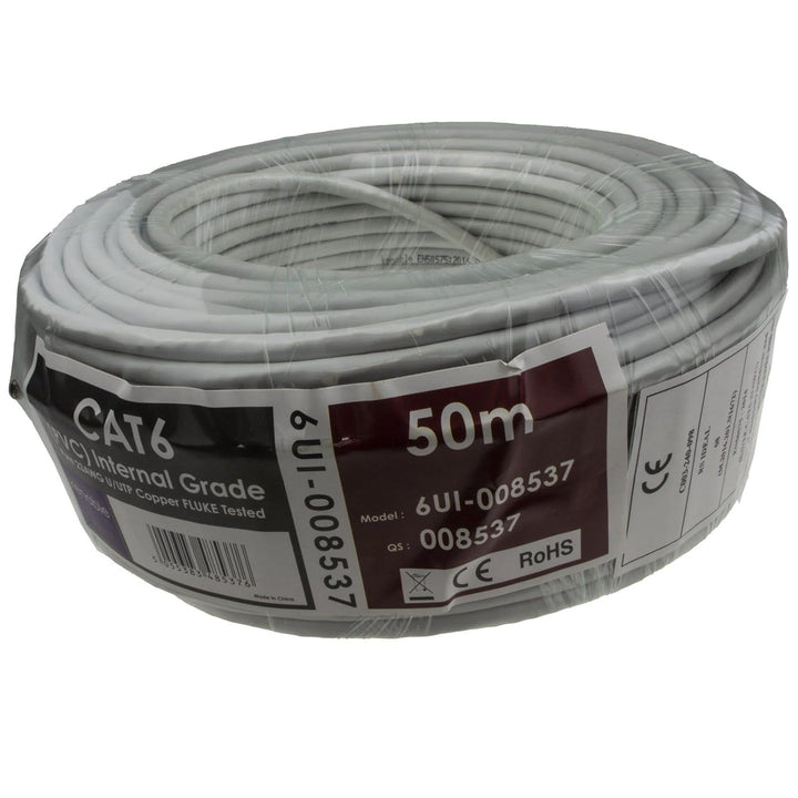 Indoor CAT5e U/UTP Kupfer Ethernet Netzwerk Solid Kabel Kabelrolle 24AWG Eca 50 m Grey [50 Meter/50m