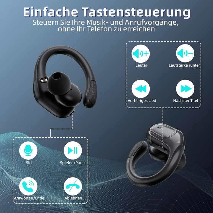 Ulfsaar Bluetooth Kopfhörer, Ear Kopfhörer Kabellos Bluetooth 5.3 mit HD Mikrofon, Wireless Kopfhöre