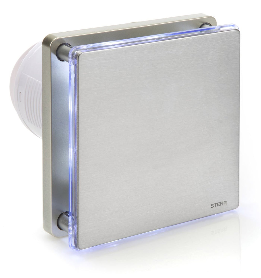 STERR Abluftventilator, 100 mm, mit LED + Timer, leiser Abluftventilator, für Badezimmer, Abluftvent