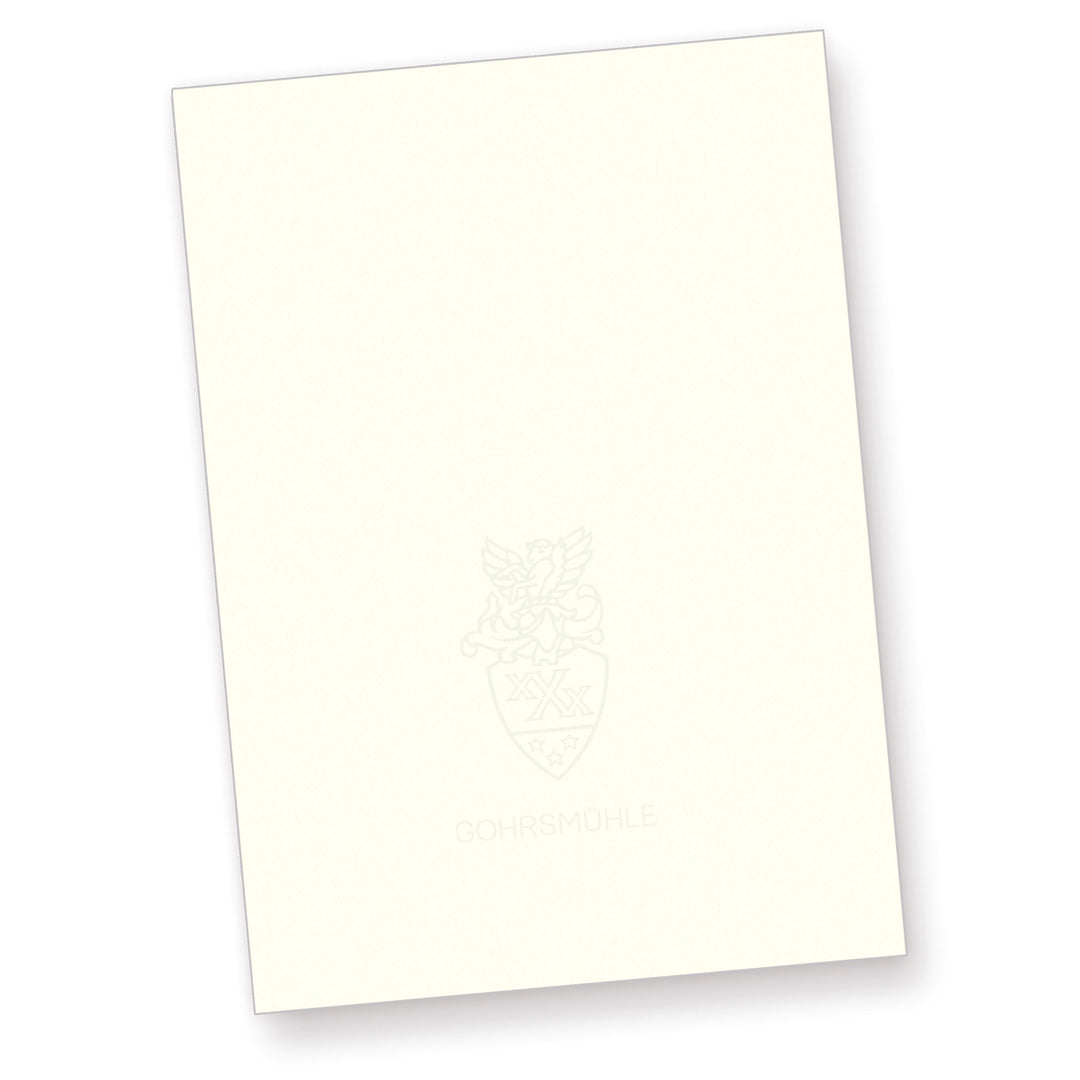 Gohrsmühle Briefpapier mit Wasserzeichen edel hochwertig (100 Blatt) DIN A4, 90 g/qm, naturweiss, 10
