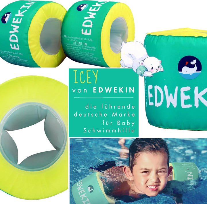 EDWEKIN® Premium Schwimmflügel | TÜV & GS-geprüft ✓ | Für Kinder 1–6 Jahre | BPA-frei & stylisches D