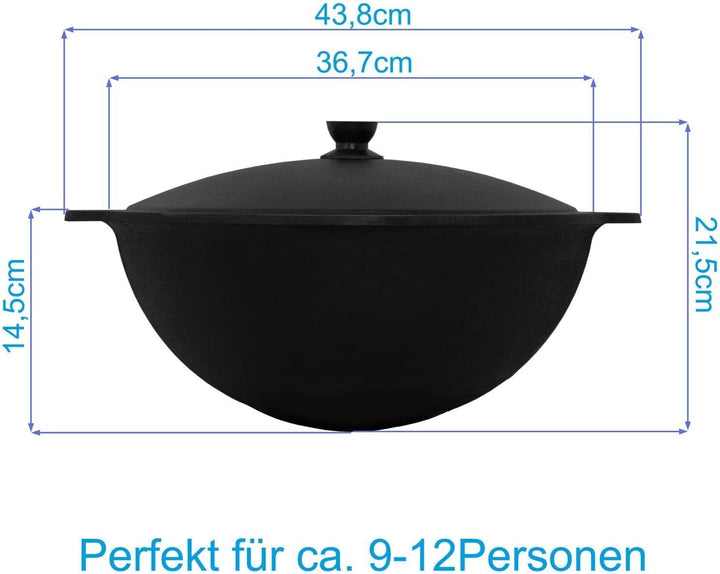 Ø36cm Uchag 2mm stahl Utschak Utschag Feldküche 10L Kazan WOK Kasan (Runder boden) Feuerstelle Campi