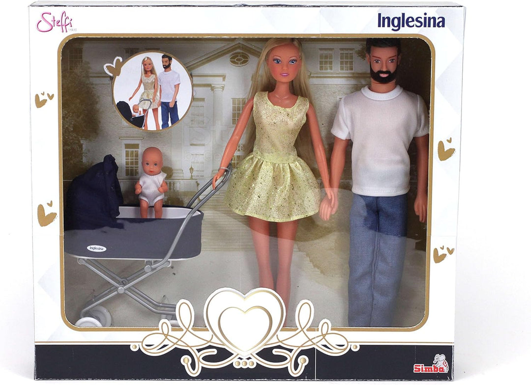 Simba - Steffi Love Inglesina Familie mit Kinderwagen, 105733283, ab 3 Jahren, mit Steffi, Kevin und