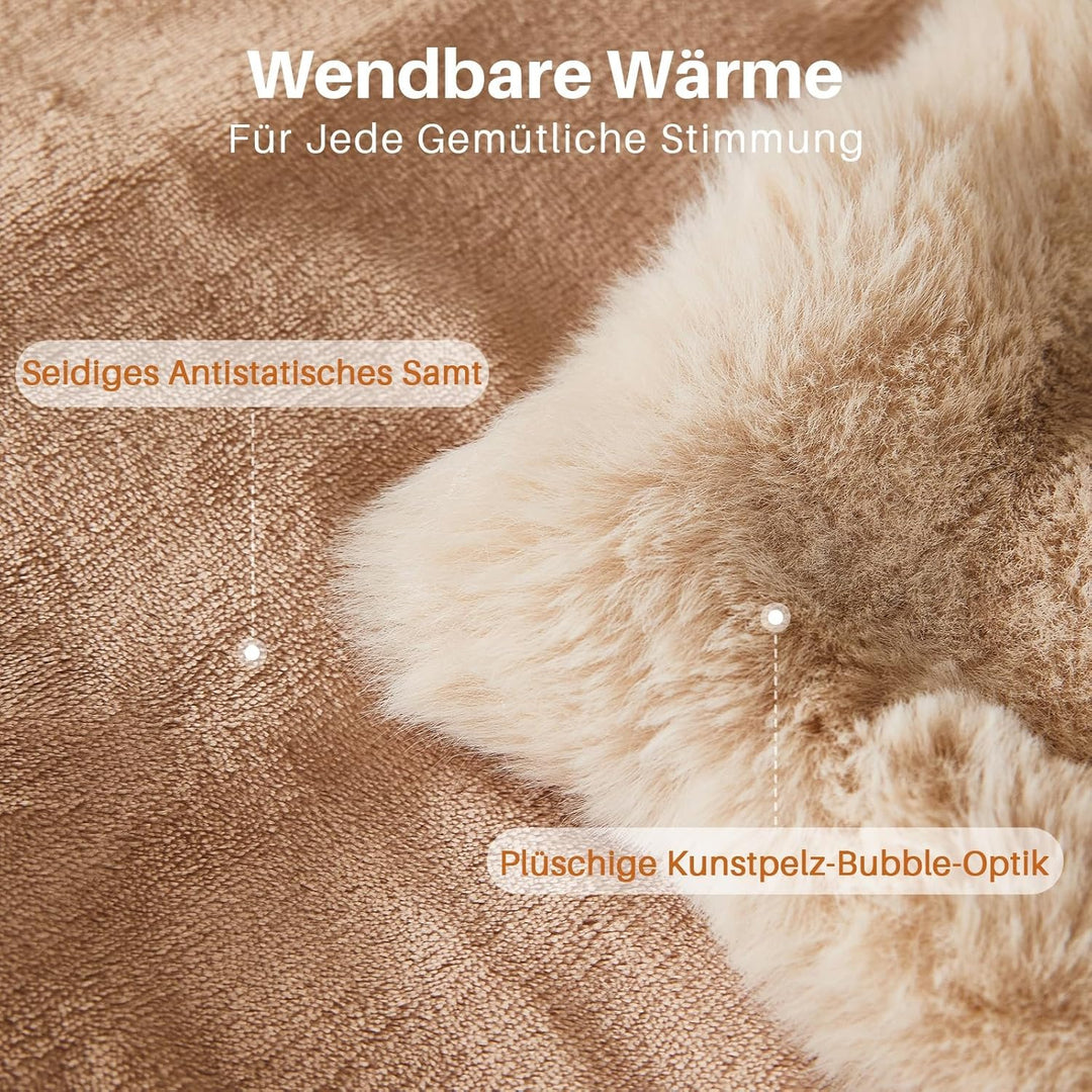 Kuscheldecke Kaninchen Plüsch Decke Super Soft Wohndecke Dick 1000 G/M² Flanell Decke Couchdecke War