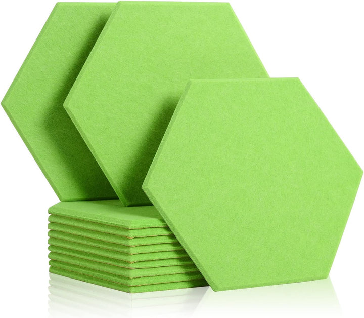 Rdutuok 12 Stück Akustik Panel,30x26x1cm Hexagon Akustik Absorber Schallschutzplatten Akustikpaneele