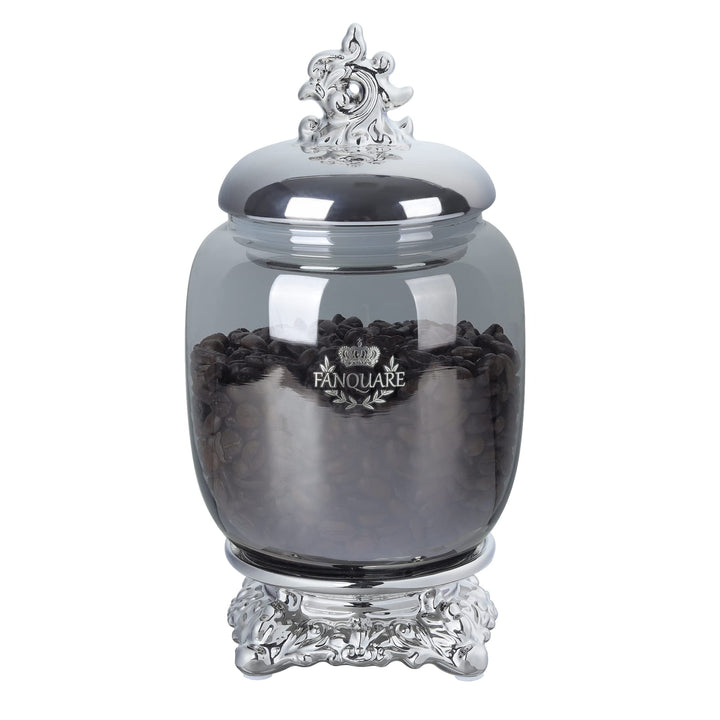 fanquare 1050ml Vorratsgläser aus Porzellan mit Deckel, Zuckerdose Kaffeedose Teedose, Dekorative Vo