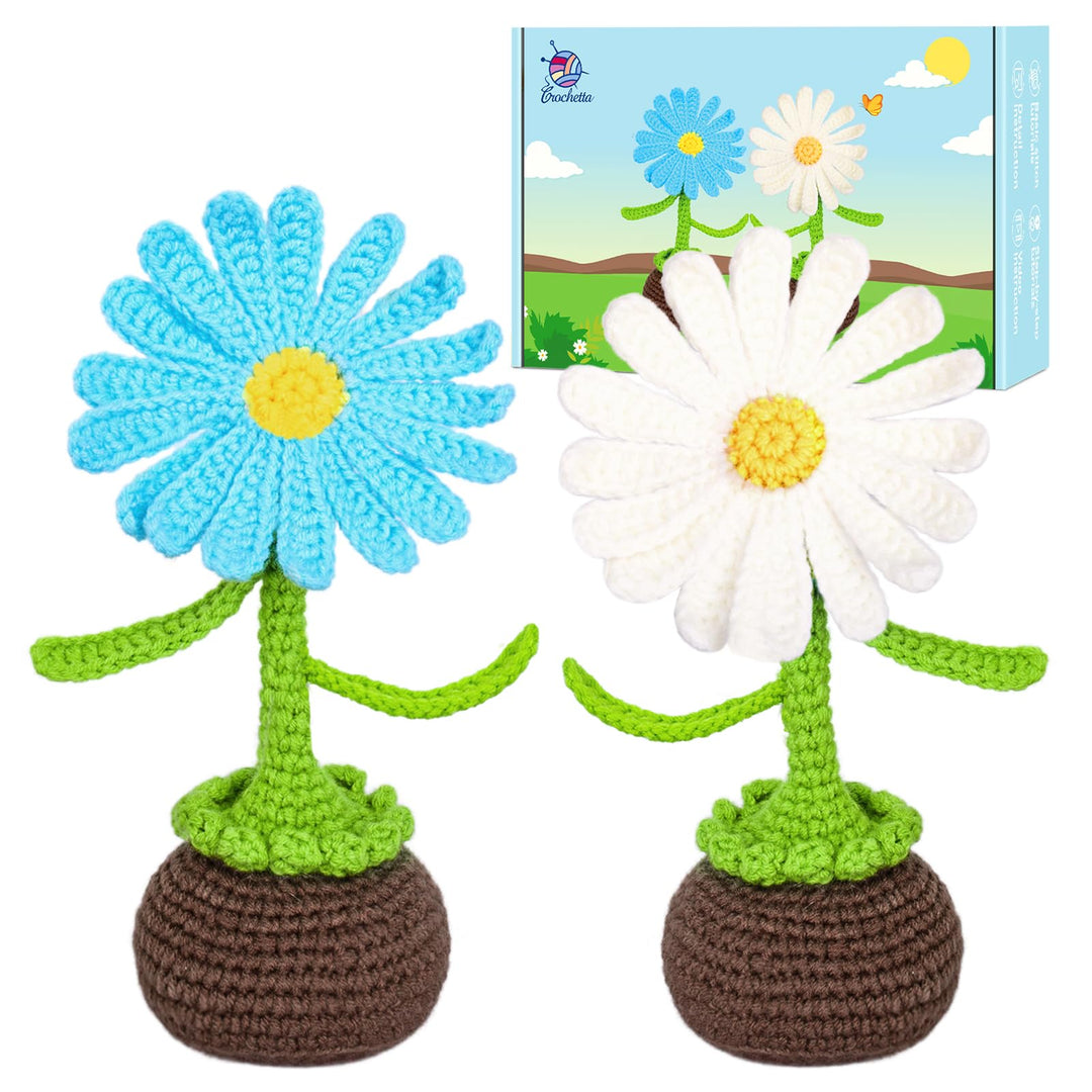 CROCHETTA Häkelset für Anfänger, Häkel-Starter-Set mit Schritt-für-Schritt-Video-Tutorials, Anfänger