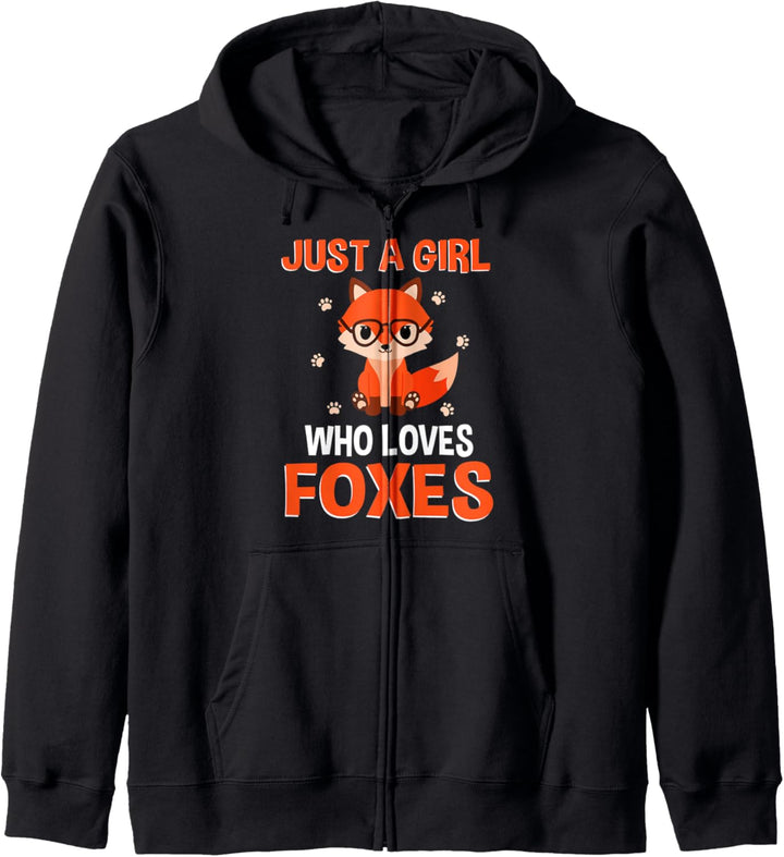 Just a Girl Who Loves Foxes Mädchen liebt Füchse Fuchs Kapuzenjacke