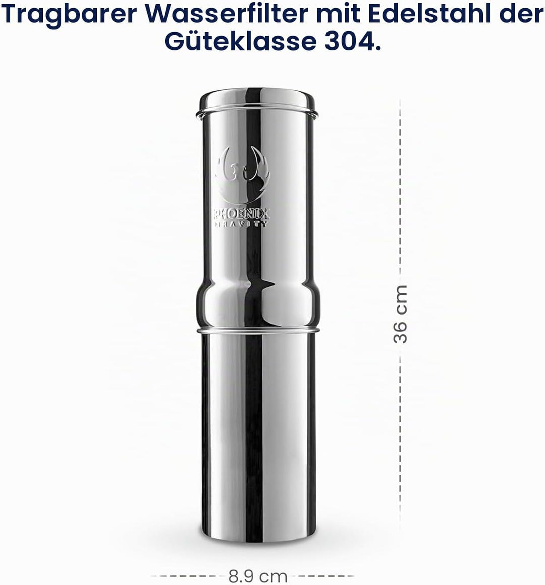 Phoenix Gravity 1 Liter tragbarer Wasserfilter 1 Litre, 1 Litre