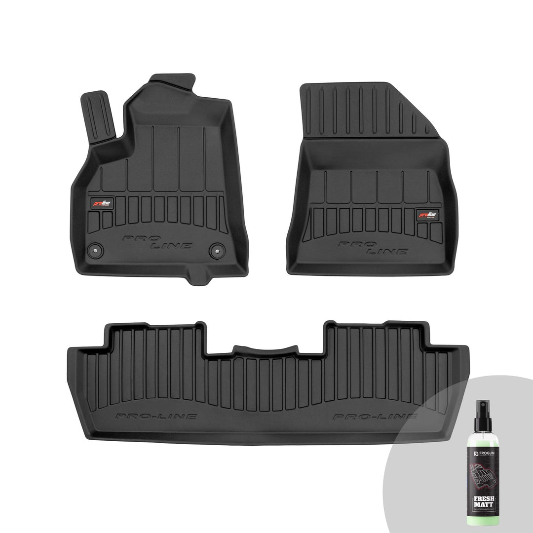 FROGUM ProLine 3D Gummimatten Exklusiven Auto Fussmatten Autofussmatten für Peugeot 5008 I 2009-2017