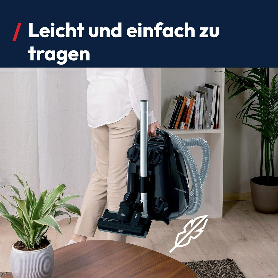 Hoover HE2 kompakter leistungsstarker Bodenstaubsauger mit Beutel für Hartböden & Teppiche, EPA-Stau