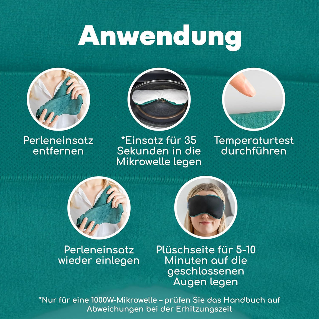 Medi Grade Augenmaske Kühlend und Wärmend - 2-in-1 Aktivierung in der Mikrowelle – Migräne Maske - W