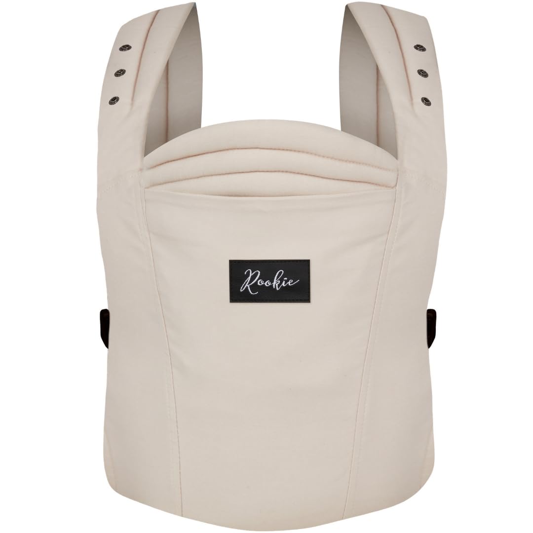 Rookie Babytrage ab Geburt - Ergonomisch, Bequem, Bio-Stoffe - Premium Elite Design - Baby Trage sch