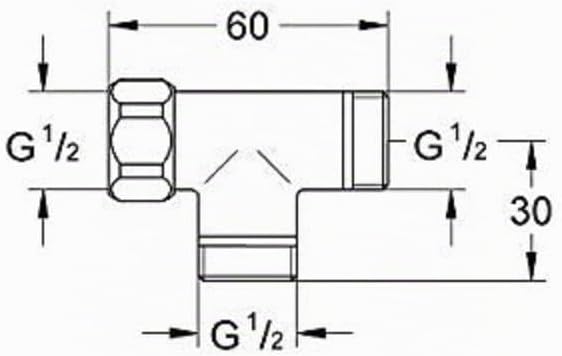 Grohe T-Stück cpl. Ventil, Entleerungs- 28874000