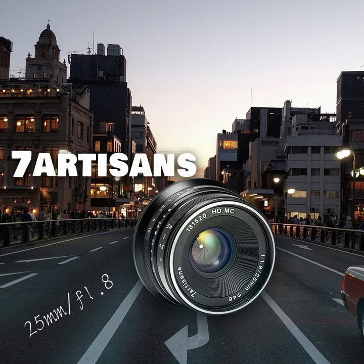 7artisans 25mm F1.8 Manueller Fokus Festbrennweite für Olympus für Panasonic Micro Four Thirds MFT m