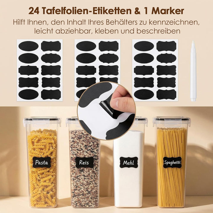 Vtopmart 2.8L Vorratsdosen Set, Müsli Schüttdose & Frischhaltedosen, BPA frei Kunststoff luftdicht,T
