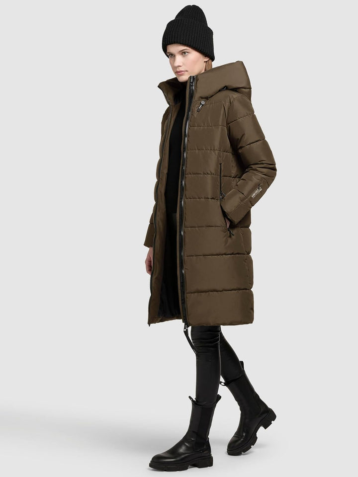 khujo - Damen - Wintermantel - Jilias 5 Steppmantel Winterjacke XS Old Green, XS Old Green