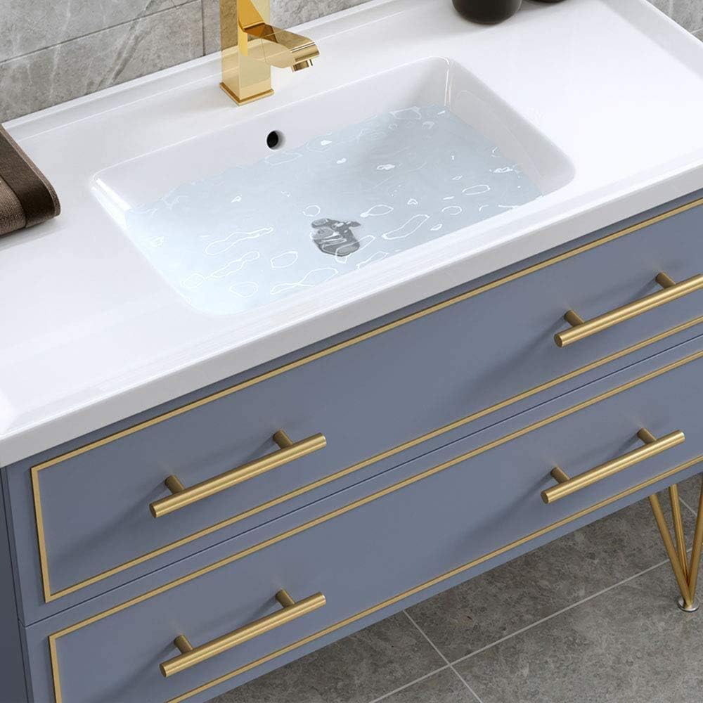 goldenwarm 5 Stück Schrankgriffe Gold Türgriffe Gold Griffe für Küchenschränke Gold LS201GD64 Möbelg