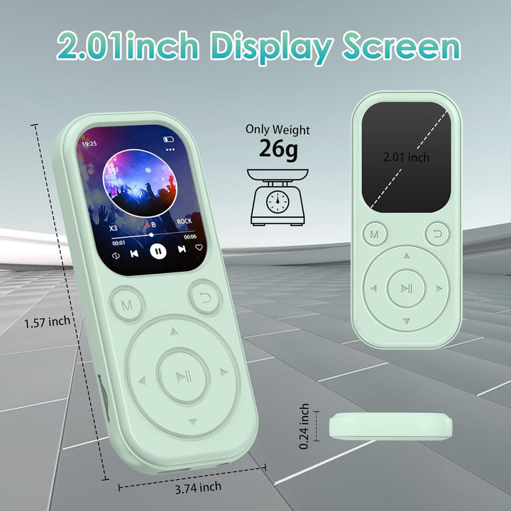 64 GB MP3 Player mit Bluetooth 5.3 tragbarer Musik-Player mit HiFi-Klangqualität und FM-Radio Blueto