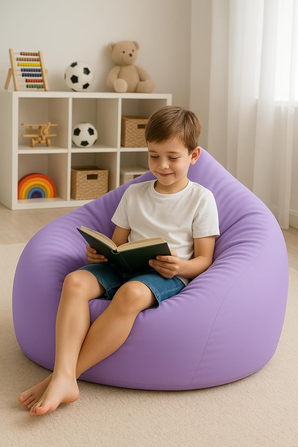PATCH HOME Patchhome Sitzsack Tropfenform mit Reissverschluss Nachfüllbar - für In &amp; Outdoor - mit S