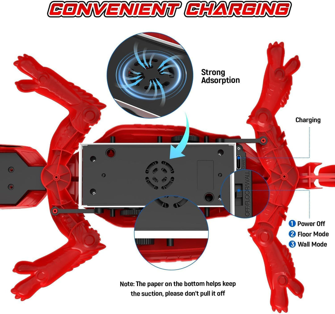 Mieryd Gecko Wandflitzer, Eidechse Wand Klettern mit LED Augen, Interaktives Roboter Kinder Spielzeu