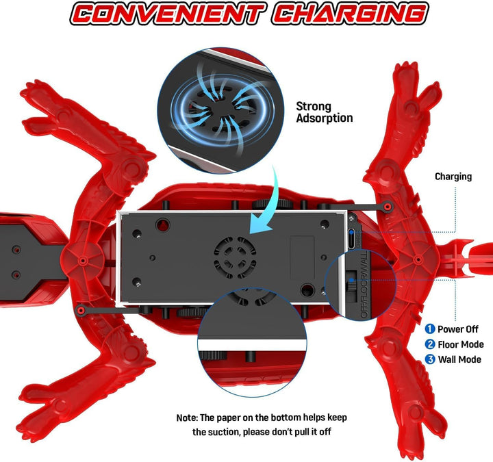 Mieryd Gecko Wandflitzer, Eidechse Wand Klettern mit LED Augen, Interaktives Roboter Kinder Spielzeu