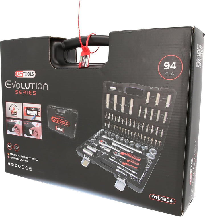 KS Tools 911.0694 1/4"+1/2" Steckschlüssel-Satz, 94-tlg