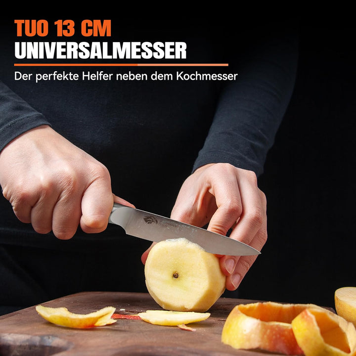 TUO Küche Allzweckmesser Küchenmesser Klein 13cm Kochmesser Universalmesser Deutscher Edelstahl Küch