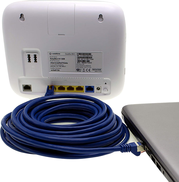Netzwerkkabel Cat.6 10m blau - 10 x Ethernetkabel Lankabel Cat6 Lan Netzwerk Kabel Sftp Pimf Patchka